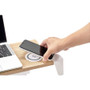 Bostitch Wooden Monitor Stand with Wireless Charging Pad, 9.8" x 26.77" x 4.13", White (BOSSTND2408WH) View Product Image