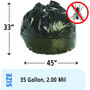 Stout by Envision Insect-Repellent Trash Bags, 35 gal, 2 mil, 33" x 45", Black, 80/Box (STOP3345K20) View Product Image
