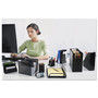 Artistic Urban Collection Punched Metal Desktop File, 1 Section, Letter to Legal Size Files, 13" x 5.75" x 10.75", Black