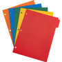 Business Source Plain Tab Color Polyethylene Index Dividers - Blank Tab(s) - 5 Tab(s)/Set - 8.5" Divider Width x 11" Divider Length - Letter - 3 Hole Punched