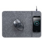 Allsop Powertrack Wireless Charging Mouse Pad, 13 x 8.75, Gray