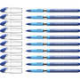 Schneider Slider Basic Ballpoint Pen, Stick, Medium 0.8 mm, Blue Ink, Blue Barrel, 10/Box