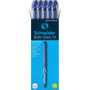 Schneider Slider Basic Medium Ballpoint Pen - 1 mm Medium Pen Point - Blue Ink - Transparent Rubberized, Blue Barrel - Stainless Steel Tip