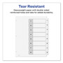 Avery Customizable TOC Ready Index Black and White Dividers, 8-Tab, 1 to 8, 11 x 8.5, 1 Set