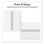 Avery Customizable TOC Ready Index Black and White Dividers, 8-Tab, 1 to 8, 11 x 8.5, 1 Set