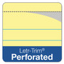 TOPS Double Docket Ruled Pads, Pitman Rule Variation (Offset Dividing Line - 3" Left), 100 Canary 8.5 x 11.75 Sheets, 6/Pack