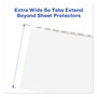 Avery Print and Apply Index Maker Clear Label Dividers, Extra Wide Tabs, 8-Tab, 11.25 x 9.25, White, 5 Sets