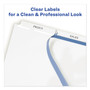 Avery Print and Apply Index Maker Clear Label Dividers, 3-Tab, White Tabs, 11 x 8.5, White, 5 Sets