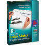 Avery Print and Apply Index Maker Clear Label Unpunched Dividers, 3-Tab, 11 x 8.5, White, 25 Sets
