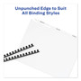 Avery Print and Apply Index Maker Clear Label Unpunched Dividers, 3-Tab, 11 x 8.5, White, 25 Sets