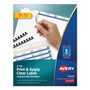 Avery Print and Apply Index Maker Clear Label Unpunched Dividers, 3-Tab, 11 x 8.5, White, 25 Sets