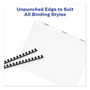 Avery Print and Apply Index Maker Clear Label Unpunched Dividers, 3-Tab, 11 x 8.5, White, 25 Sets