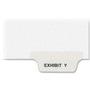 Avery-Style Preprinted Legal Bottom Tab Dividers, 26-Tab, Exhibit Y, 11 x 8.5, White, 25/Pack