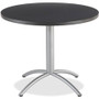 Iceberg CafeWorks 36" Round Cafe Table - Melamine Round Top - Powder Coated Base - 1.13" Table Top Thickness x 36" Table Top Diameter - 30" Height - Assembly Required