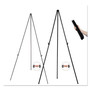 MasterVision Instant Easel, 61.5" High, Black, Steel, Lightweight