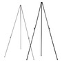 MasterVision Instant Easel, 61.5" High, Black, Steel, Lightweight