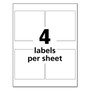 Avery UltraDuty GHS Chemical Waterproof and UV Resistant Labels, 4 x 4, White, 4/Sheet, 50 Sheets/Box (AVE60504) View Product Image