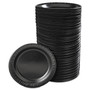 Dart Quiet Classic Laminated Foam Dinnerware, Plate, 9" dia, Black, 125/Pack, 4 Packs/Carton