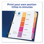 Avery Customizable TOC Ready Index Multicolor Tab Dividers, 5-Tab, 1 to 5, 11 x 8.5, White, Traditional Color Tabs, 6 Sets