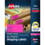 Avery 2" x 4" Neon Shipping Labels with Sure Feed, 1,000 Labels (5974) - 2" Width x 4" Length - Permanent Adhesive - Rectangle - Inkjet, Laser - Neon Magenta