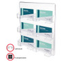 deflecto 6-Pocket Business Card Holder, Holds 480 Cards, 8.5 x 1.63 x 9.75, Plastic, Clear