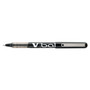 Pilot VBall Liquid Ink Rollerball Pen, Stick, Extra-Fine 0.5 mm, Black Ink, Black/Clear Barrel, Dozen