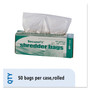 AbilityOne 8105015574974, SKILCRAFT Heavy-Duty Shredder Bags, 45 gal Capacity, 50/BX