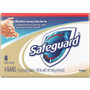 Safeguard Deodorant Bar Soap - 4 oz - Bath, Skin - Clear - 4/Pack
