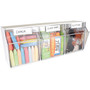 Deflecto Tilt Bin Interlocking Multi-Bin Storage Organizer - 3 Compartment(s) - 9.50" Height x 23.63" Width x 7.75" Depth - Desktop - White