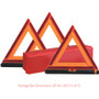Deflecto Emergency Warning Triangle Kit - 17.3" Width x 16.5" Height - Triangle Shape - Reflective, Non-flammable - Outdoor - Orange, Red