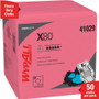 WypAll Power Clean X80 Heavy Duty Cloths,, 12.5 x 12, Red, 50/Box, 4 Boxes/Carton (KCC41029) View Product Image