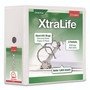 Cardinal XtraLife ClearVue Non-Stick Slant-D Ring Binder, 3 Rings, 5" Capacity, 11 x 8.5, White