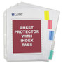 C-Line Sheet Protectors with Index Tabs, Assorted Color Tabs, 2", 11 x 8.5, 5/Set (CLI05550) View Product Image