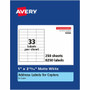 Avery Copier Address Labels - 1" Width x 2 3/16" Length - Permanent Adhesive - Rectangle - White - Paper