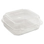 Pactiv Evergreen ClearView SmartLock Hinged Lid Container, 49 oz, 8.2 x 8.34 x 2.91, Clear, Plastic, 200/Carton (PCTYCI81120) View Product Image