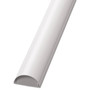D-Line Decorative Desk Cord Cover, 60" x 2" x 1" Cover, White