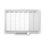MasterVision Magnetic Dry Erase Calendar Board, Weekly Planning/Scheduling, 36" x 24", White Surface, Satin Aluminum Frame