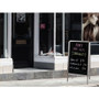 MasterVision Reversible Wet Erase Sign Board, Black 23" x 33" Surface, Satin Aluminum Frame, 24" x 24" x 42"