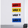 MasterVision Dry Erase Magnetic Tape Strips, 0.88 x 2, Red, 25/Pack (BVCFM2404)