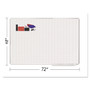 MasterVision Gridded Magnetic Steel Dry Erase Planning Board with Accessories, 1 x 2 Grid, 72 x 48, White Surface, Silver Aluminum Frame