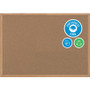 MasterVision Earth Cork Board, 48" x 36", Tan Surface, Oak Finished Wood Frame