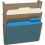 Deflecto Wall Files, w/ Hardware, Ltr, 3-Pocket, 13"x4"x7", Smoke (DEF83602) View Product Image