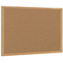 MasterVision Earth Cork Board, 36" x 24", Tan Surface, Oak Finished Wood Frame