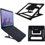 DAC MP-224 Portable Laptop Stand With 6 Height Levels, Black - Upto 15.6" Screen Size Notebook, Tablet Support - Aluminum Alloy, Silicon