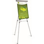 MasterVision Telescoping Tripod Display Easel, Adjusts 38" to 69" High, Metal, Silver
