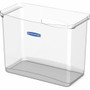 Bankers Box Portable Open Desktop File Box with Side Handles - Desktop - Hanging Rail, Handle, Durable - Clear - Polypropylene