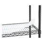 Alera 5-Shelf Wire Shelving Kit with Casters and Shelf Liners, 48w x 18d x 72h, Black Anthracite (ALESW654818BA) View Product Image