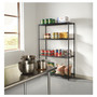 Alera NSF Certified Industrial Four-Shelf Wire Shelving Kit, 48w x 18d x 72h, Black (ALESW504818BL) View Product Image