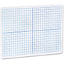 Flipside Grid Side/Plain Side Dry Erase Lap Board - 12" (1 ft) Width x 9" (0.8 ft) Height - White Surface - Rectangle - Portable