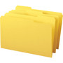 Smead Colored File Folders, 1/3-Cut Tabs: Assorted, Legal Size, 0.75" Expansion, Yellow, 100/Box